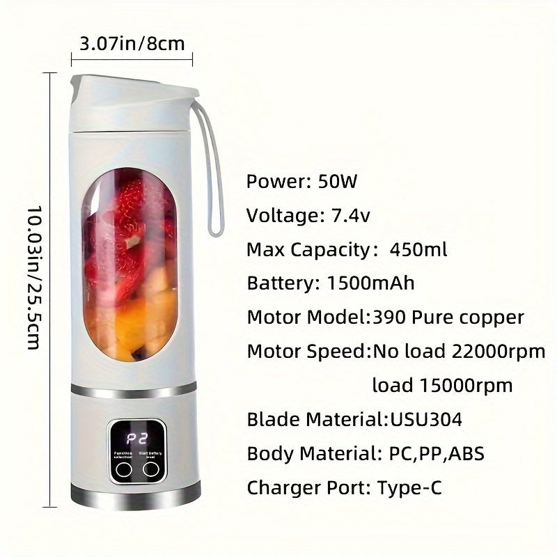 LED Display Portable Blender