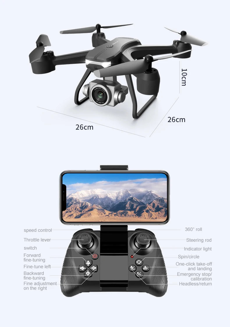 Wide Angle Dual Lens Drone