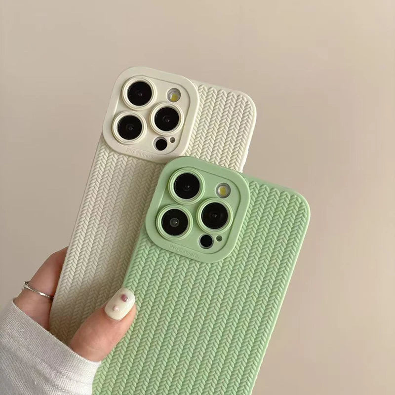 Woven Texture Silicone Case