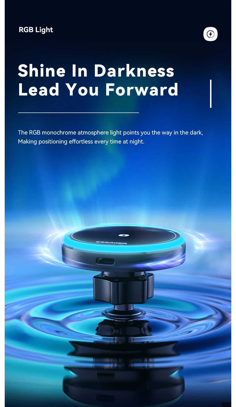 RGB Magnetic Charging Car Mount