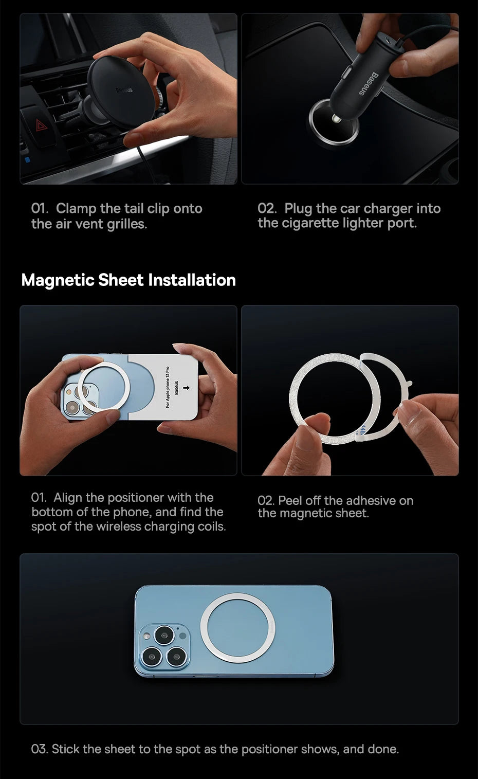 Fast Charging Magnetic Car Mount