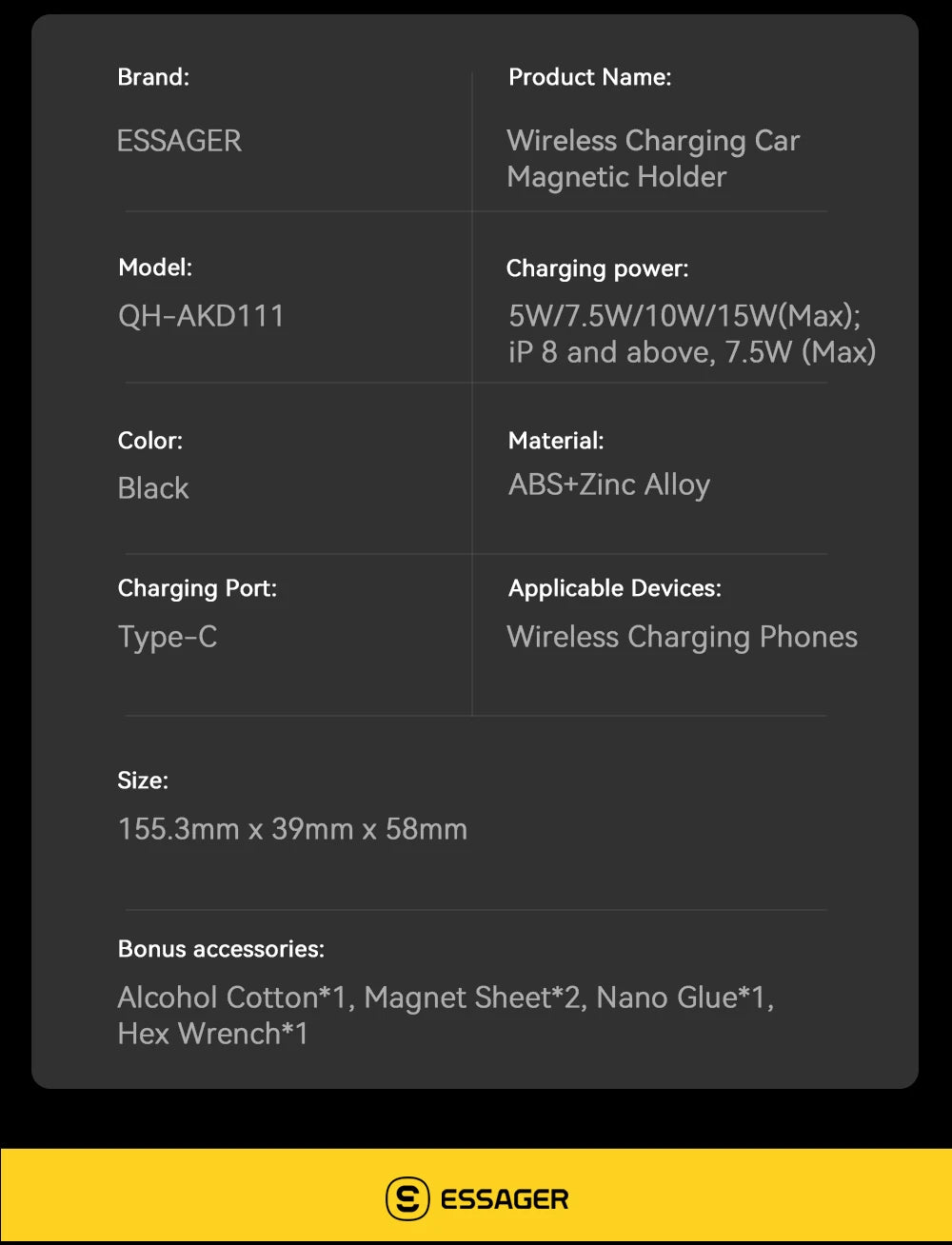 Easy-Paste Magnetic Charger Mount
