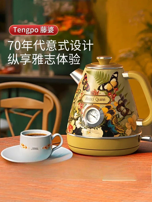 Hand-Painted Vintage Electric Kettle
