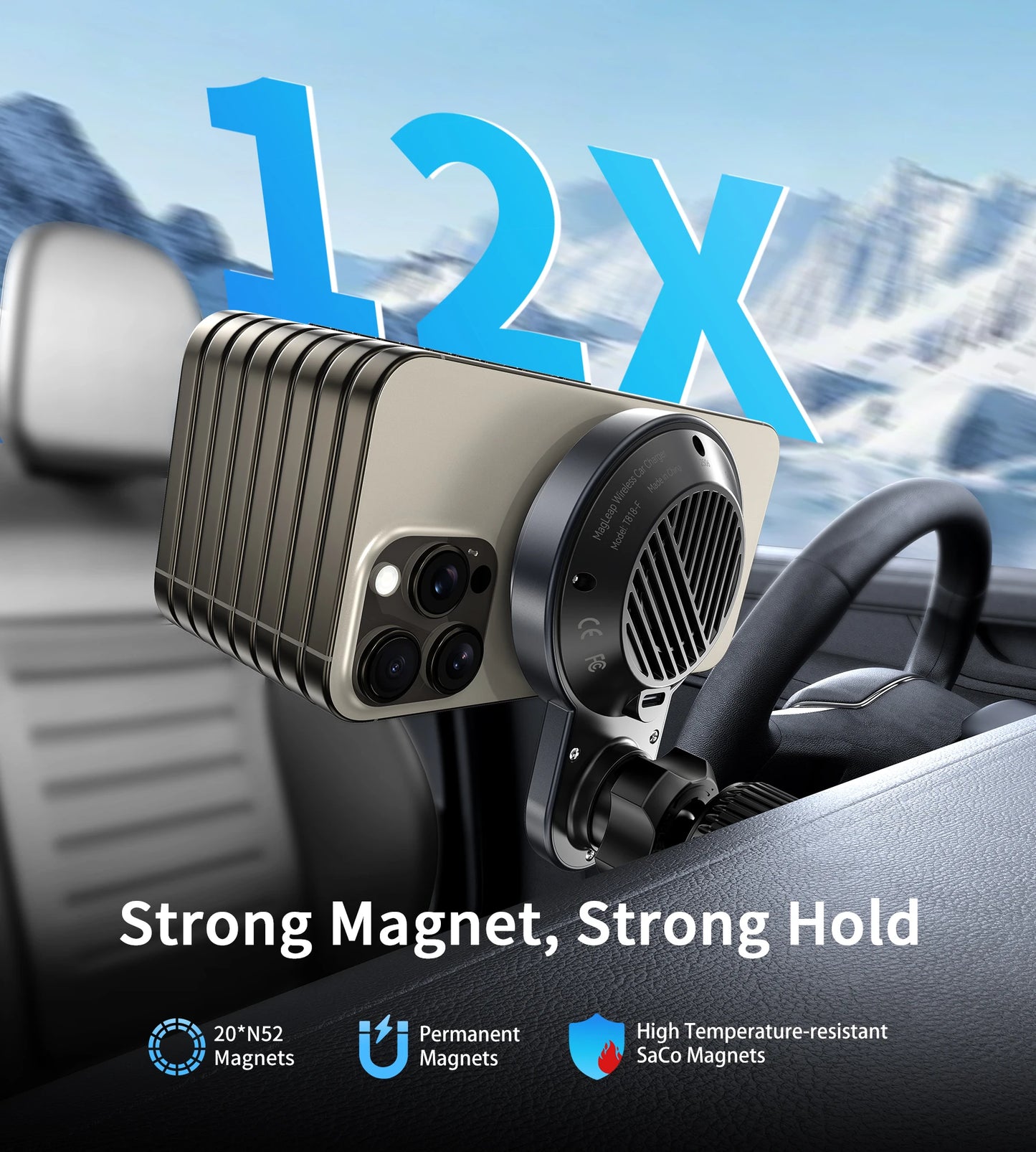 Magnetic Charger Mount with Fan