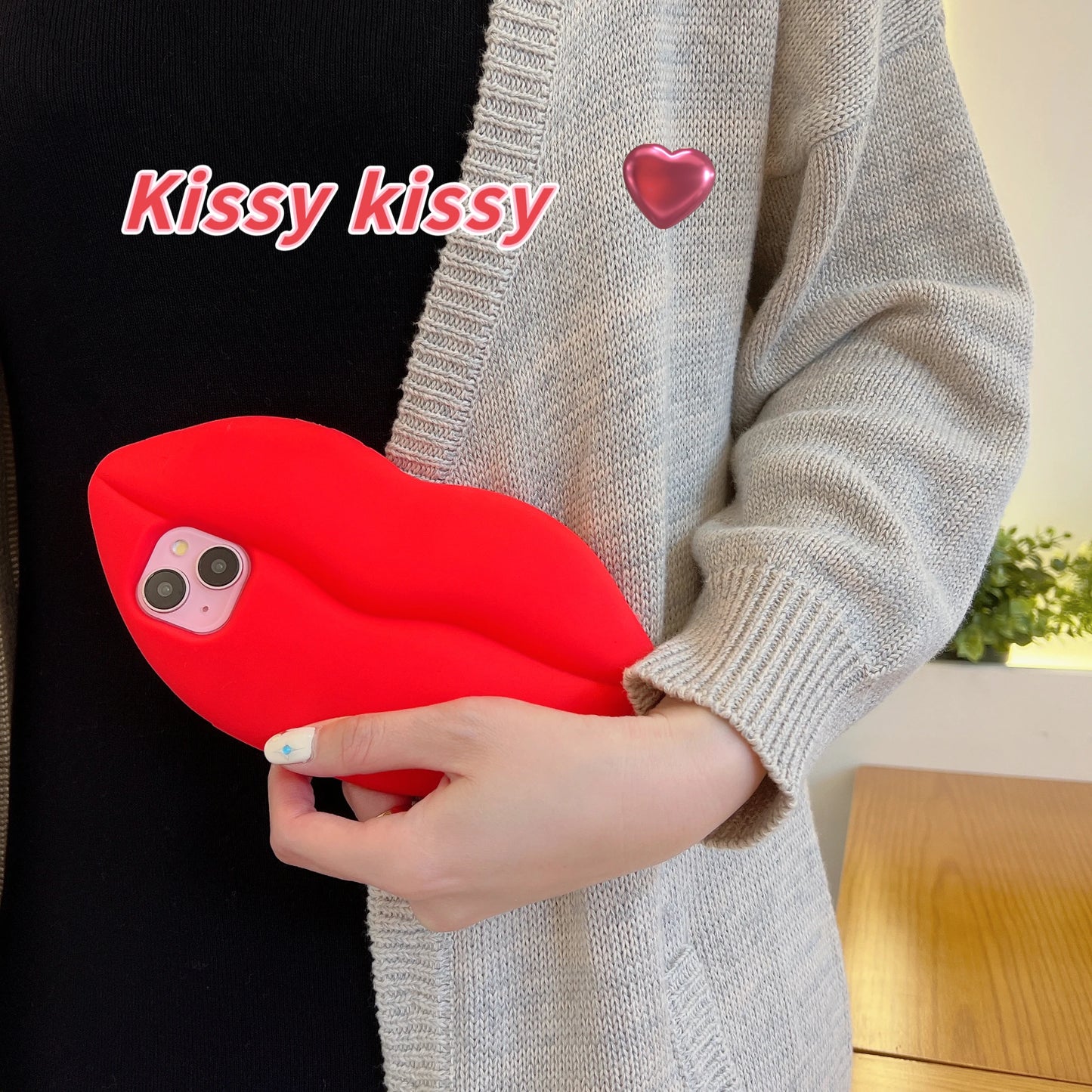 3D Red Lips Phone Case