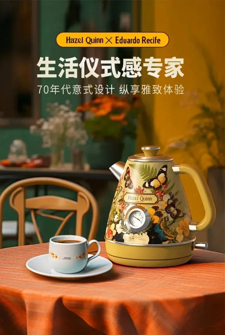 Hand-Painted Vintage Electric Kettle