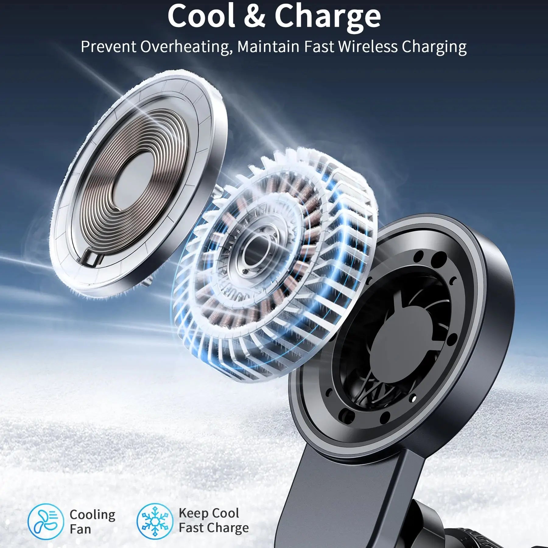 Magnetic Charger Mount with Fan