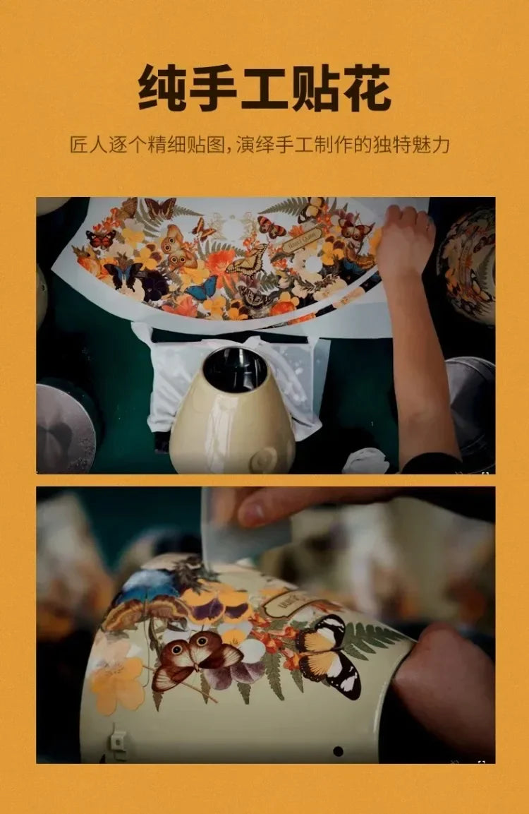 Hand-Painted Vintage Electric Kettle