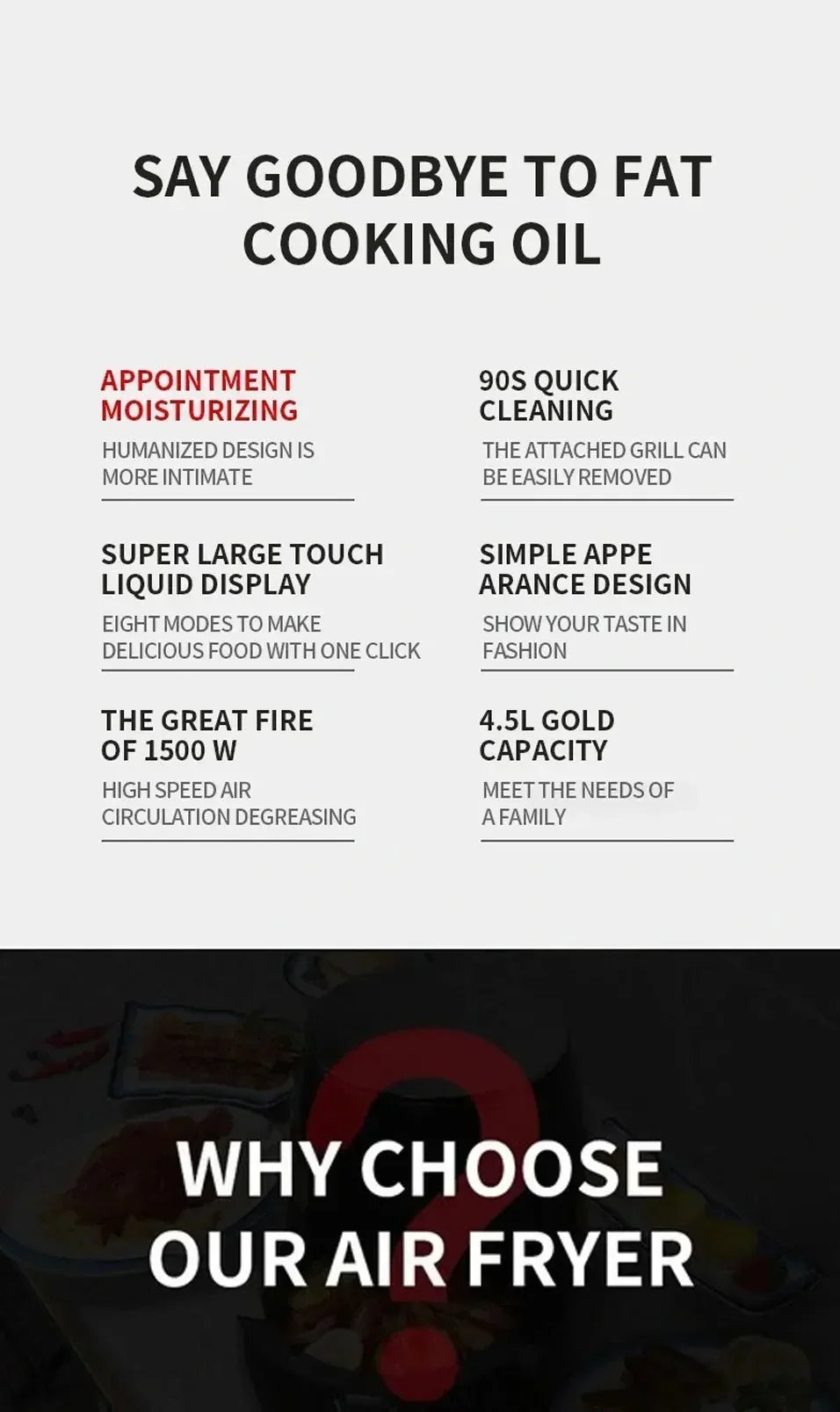 Touchscreen Large Air Fryer