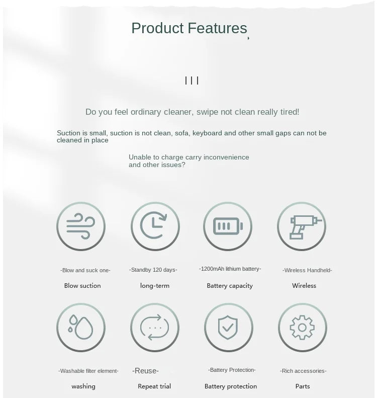 Compact Handheld Car Vacuum