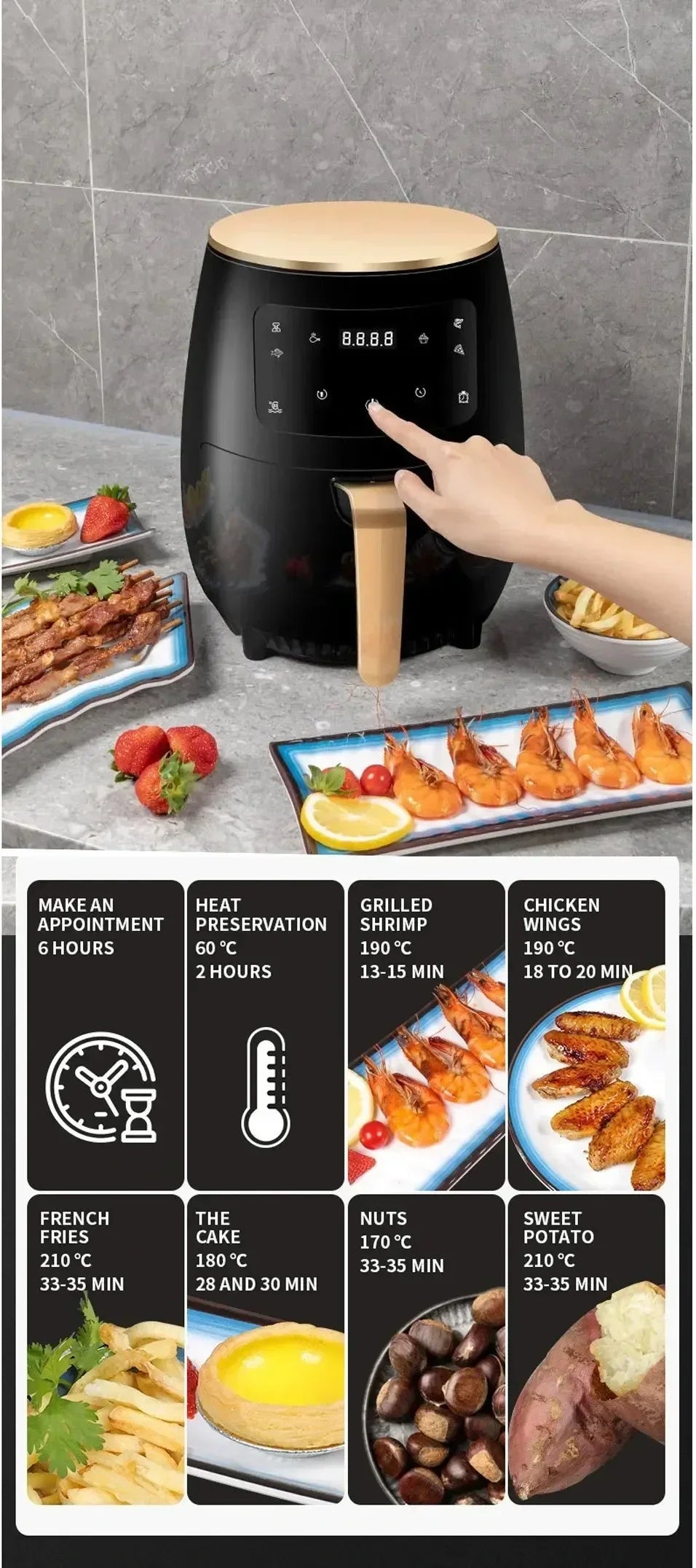 Touchscreen Large Air Fryer