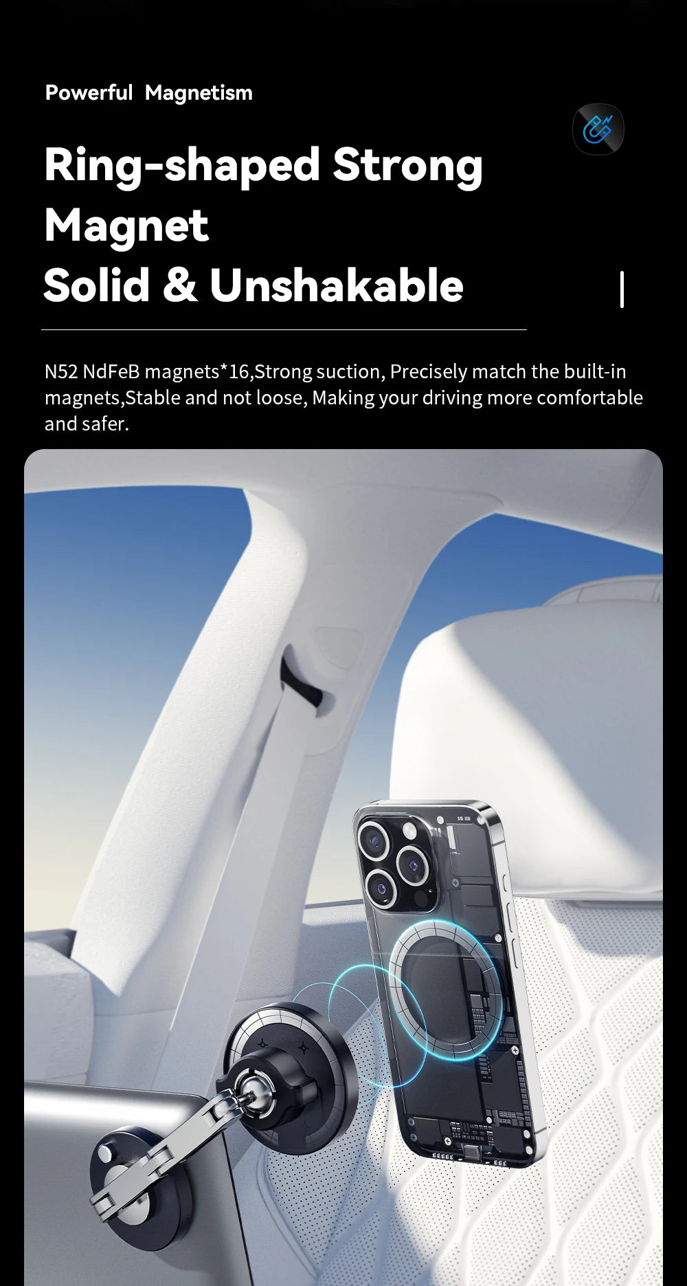 Easy-Paste Magnetic Charger Mount