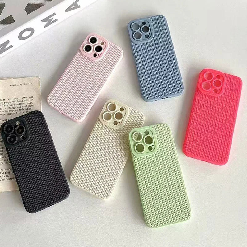Woven Texture Silicone Case