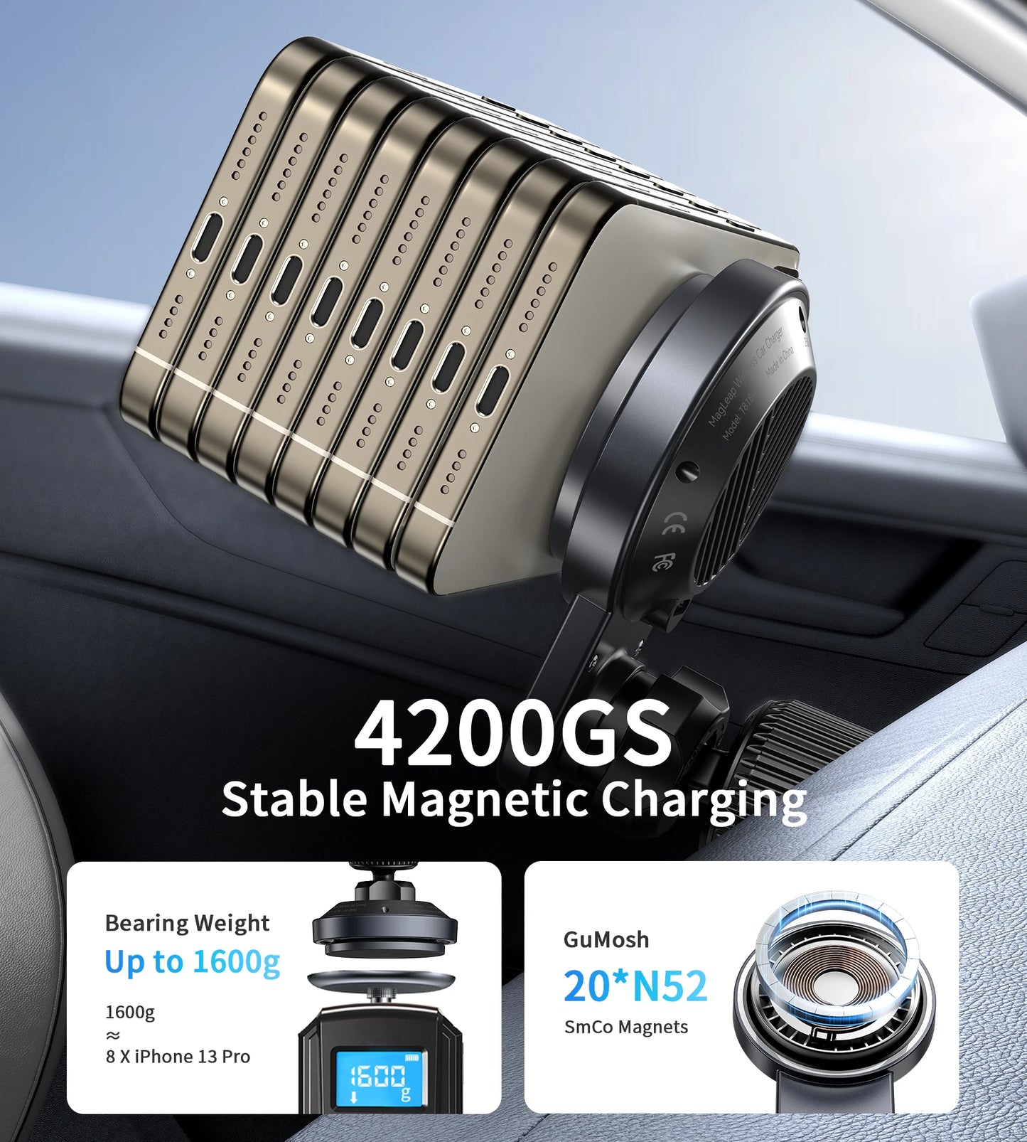 Magnetic Charger Mount with Fan