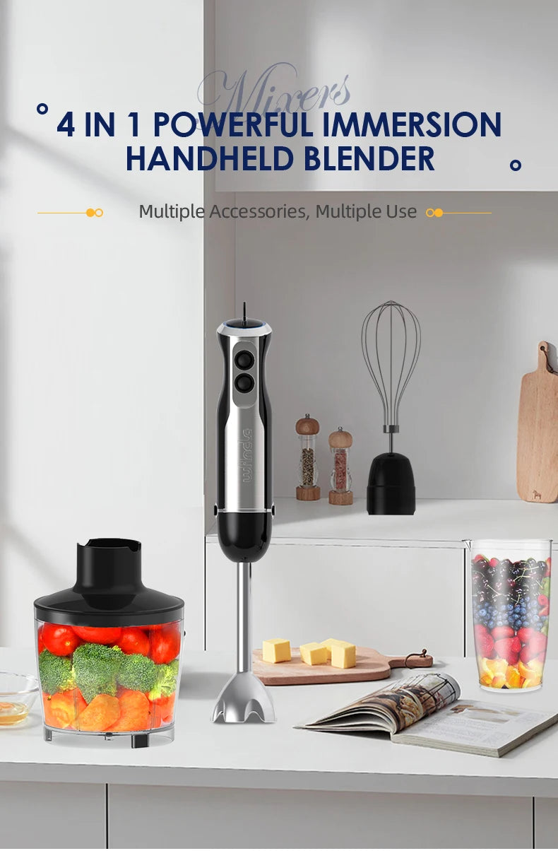 Powerful 4-in-1 Hand Blender