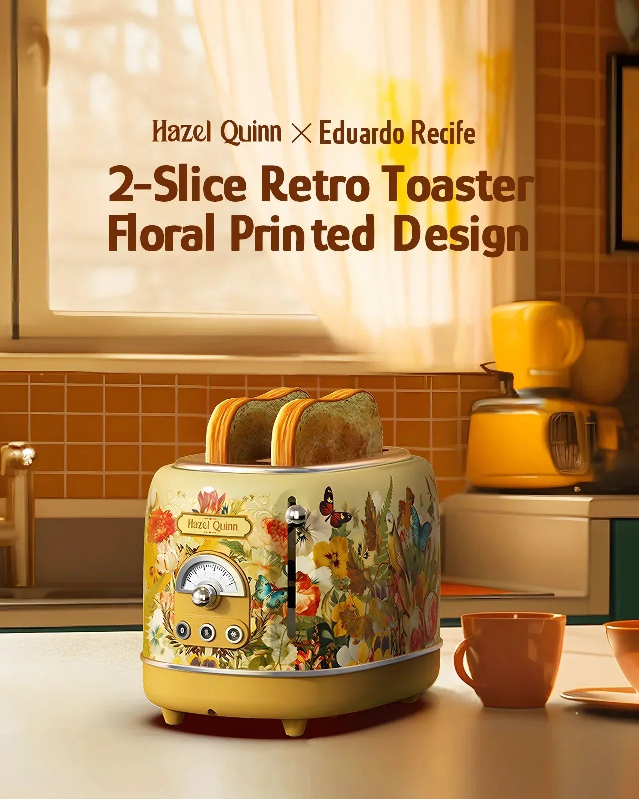 Hand-Painted Vintage Electric Kettle